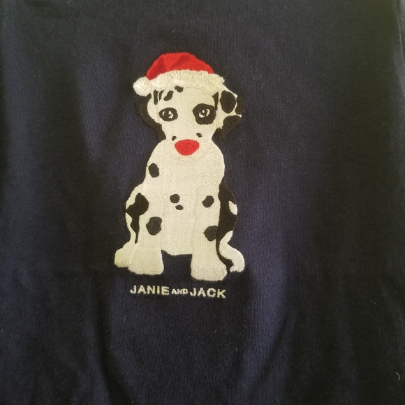 Janie and Jack kids Santa Dalmatian Shirt Size 4 - Picture 3 of 6